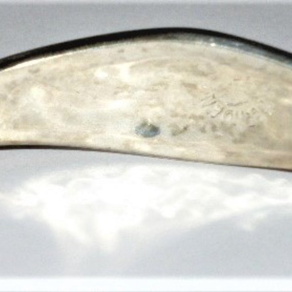 14gr Vintage Alpaca Mexico .925 STERLING BRACELET Silver Bracelet Bangle - Picture 4 of 8